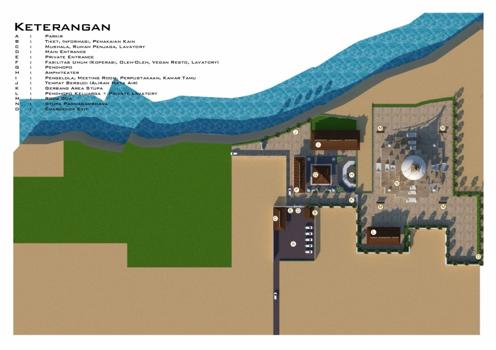 Architecture plan of Stupa Padmasambhava